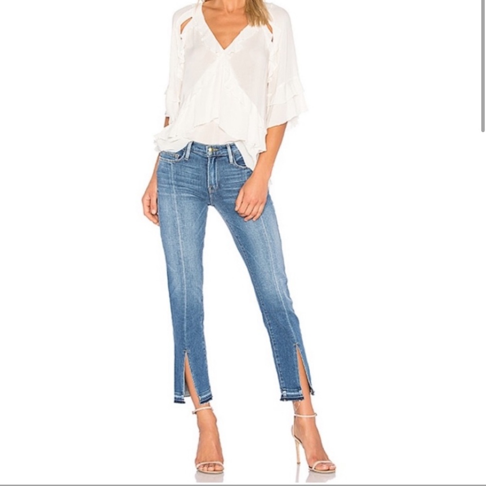 Frame Denim  Jeans Le Nouveau Straight Front Split